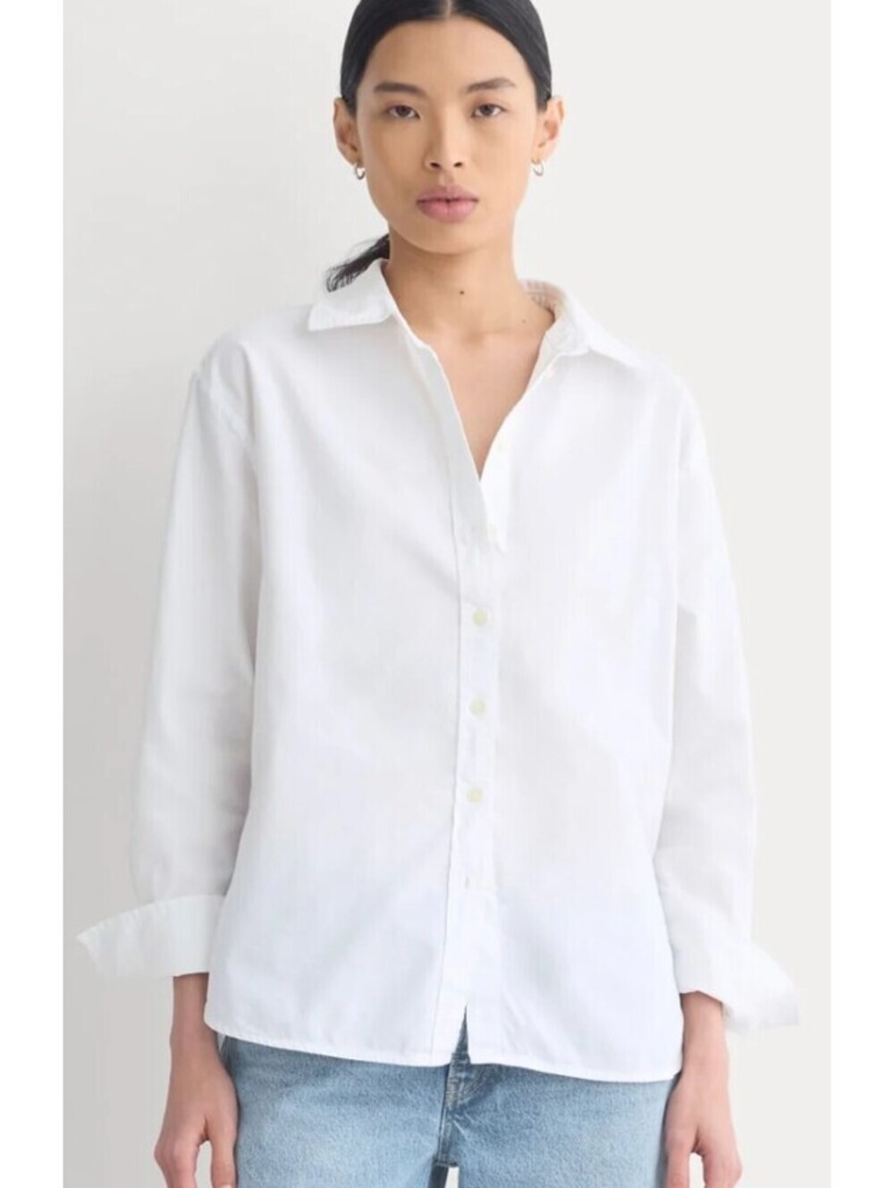Everlane Oxford Cotton White Button-Up Shirt - Women's 00 or XS
